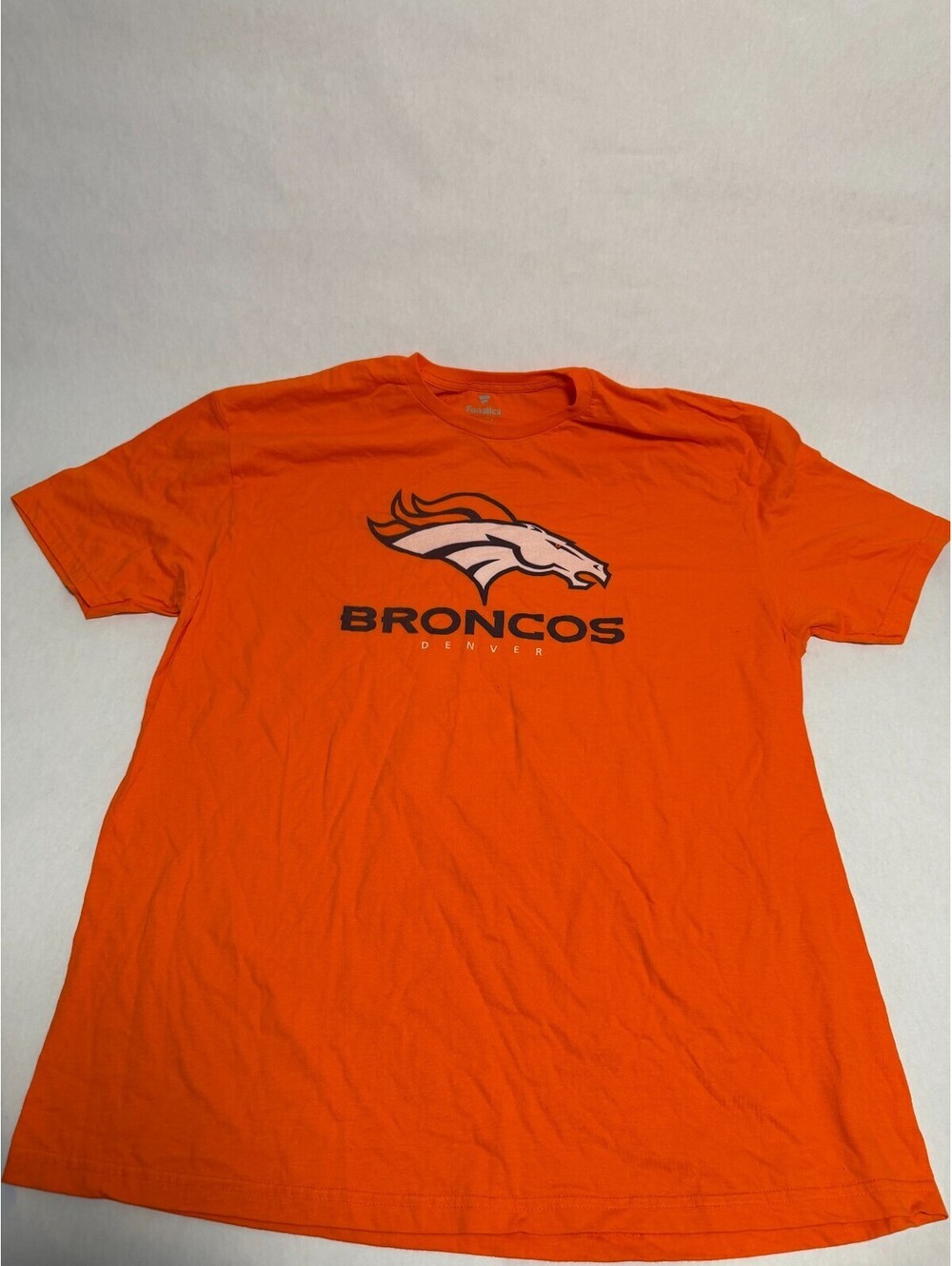 Denver Broncos Fanatics T Shirt Mens Small Orange Mitchell 41 NFL Football
